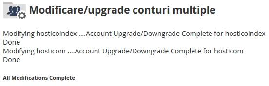 Modificare /upgrade conturi multiple