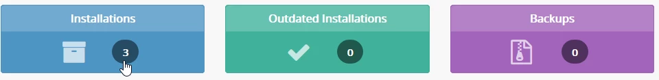 Sectiunea Installations cPanel
