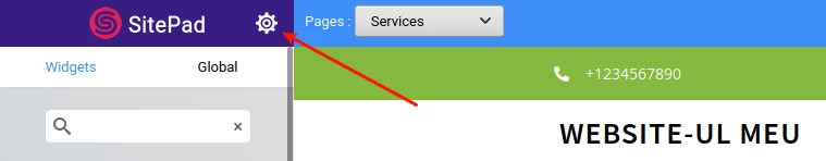 Meniul principal SitePad