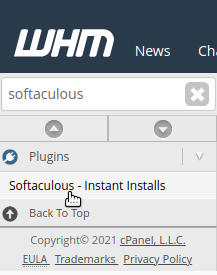 hostico softaculous Whm
