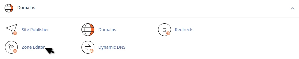 Sekcja Domen w cPanel